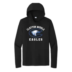 Clayton Middle Eagles UV Performance Long Sleeve Hooded Tee